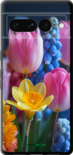 TPU чехол Весенние цветы для Google Pixel 7 Pro - 6058b-3031 изображение 