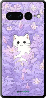 TPU чехол Котик в цветах для Google Pixel 7 Pro - 6390b-3031 изображение 