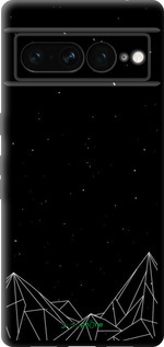 TPU чехол Черно белые абстрактные горы для Google Pixel 7 Pro - 6437b-3031 изображение 