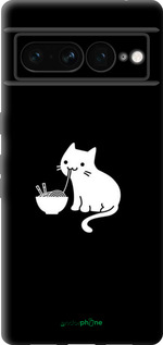 TPU чехол Милий кіт на чорному фоні для Google Pixel 7 Pro - 6528b-3031 изображение 
