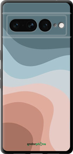 TPU чехол С синими и розовыми волнами в стиле ретро для Google Pixel 7 Pro - 6532b-3031 изображение 