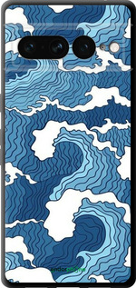 TPU чехол Абстрактний малюнок морських хвиль для Google Pixel 7 Pro - 6538b-3031 изображение 
