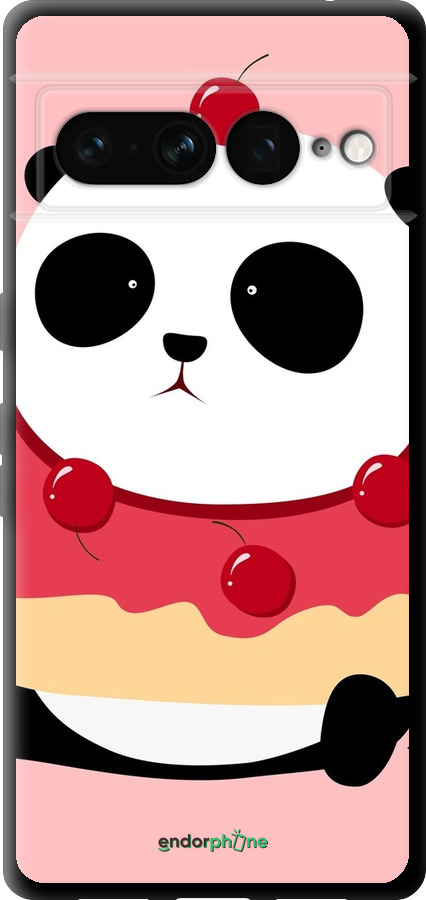 TPU чехол Панда з пончиком для Google Pixel 7 Pro - 3991b-3031 изображение 