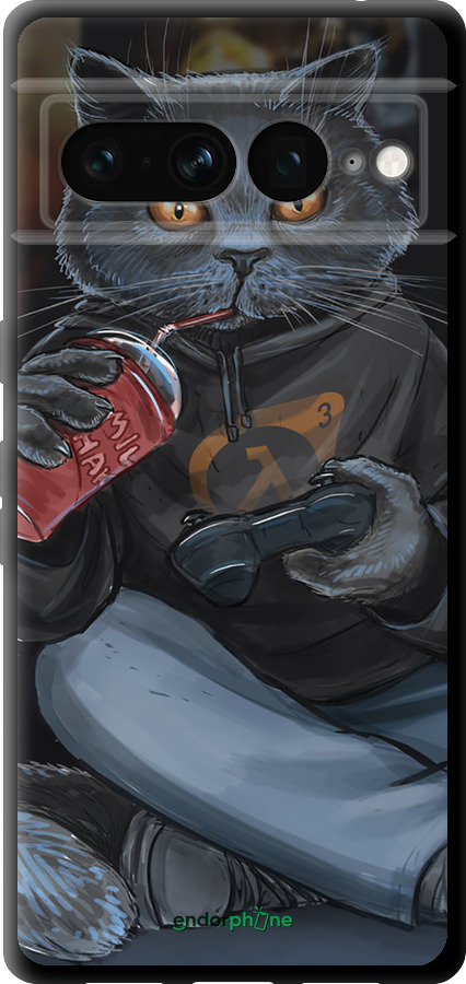 TPU чехол gamer cat для Google Pixel 7 Pro - 4140b-3031 изображение 