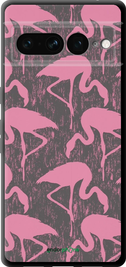 TPU чехол Vintage-Flamingos для Google Pixel 7 Pro - 4171b-3031 изображение 