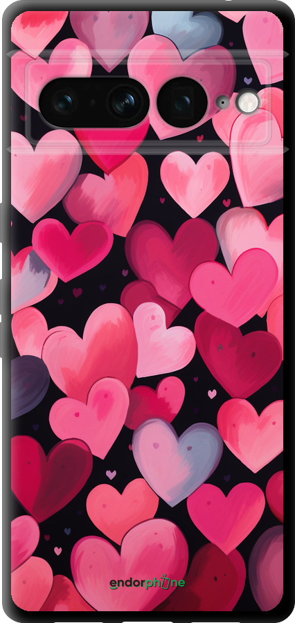 TPU чехол Сердечки 4 для Google Pixel 7 Pro - 5662b-3031 изображение 