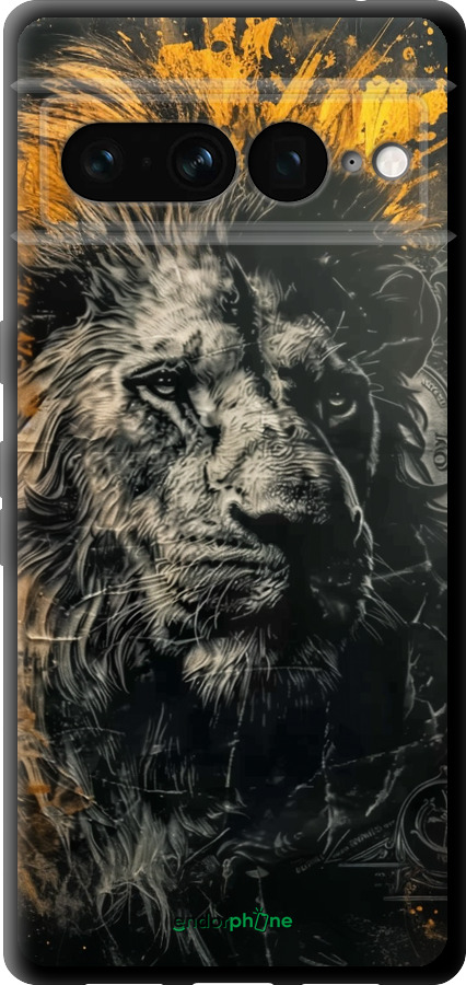 TPU чехол Лев у золотих фарбах для Google Pixel 7 Pro - 6155b-3031 изображение 
