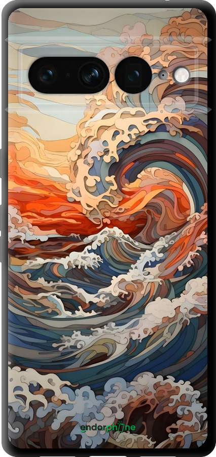 TPU чехол Арт волны для Google Pixel 7 Pro - 6324b-3031 изображение 