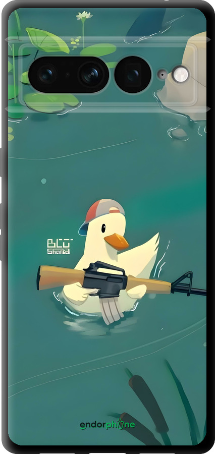 TPU чехол Каченя з автоматом для Google Pixel 7 Pro - 6356b-3031 изображение 