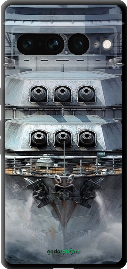 TPU чехол Лінкор, world of tanks, wargaming, військовий корабель для Google Pixel 7 Pro - 6453b-3031 изображение 