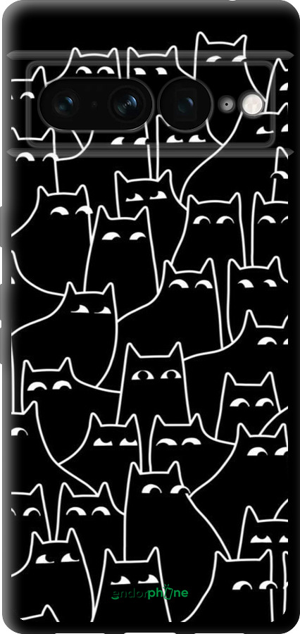 TPU чехол С изображением кошек для Google Pixel 7 Pro - 6470b-3031 изображение 