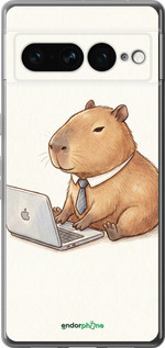 Силиконовый чехол Funny Capybara CEO Working для Google Pixel 7 Pro - 6777u-3031 изображение 