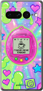 Силиконовый чехол Y2K Aesthetic Retro Pet: Годуй мене кавою для Google Pixel 7 Pro - 6784u-3031 изображение 