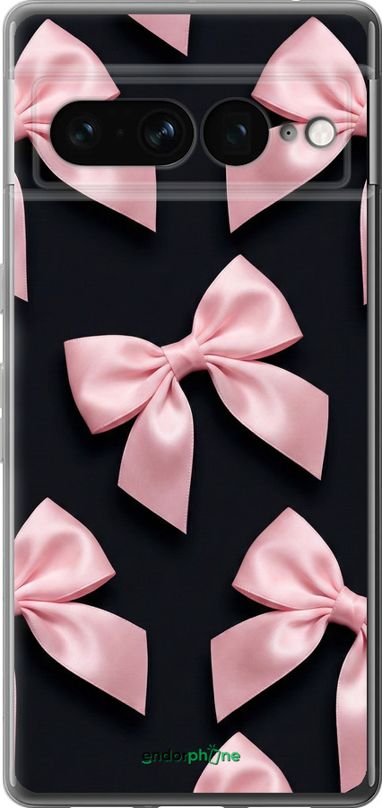 Силиконовый чехол Coquette Ribbons Dark Coquette для Google Pixel 7 Pro - 6767u-3031 изображение 