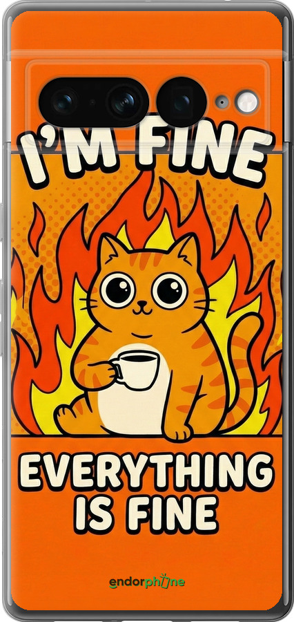 Силіконовий чехол Funny Cat для Google Pixel 7 Pro - 6786u-3031 изображение 