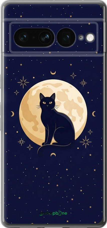 Силіконовий чехол Cute Cat Celestial/Witchy для Google Pixel 7 Pro - 6787u-3031 изображение 