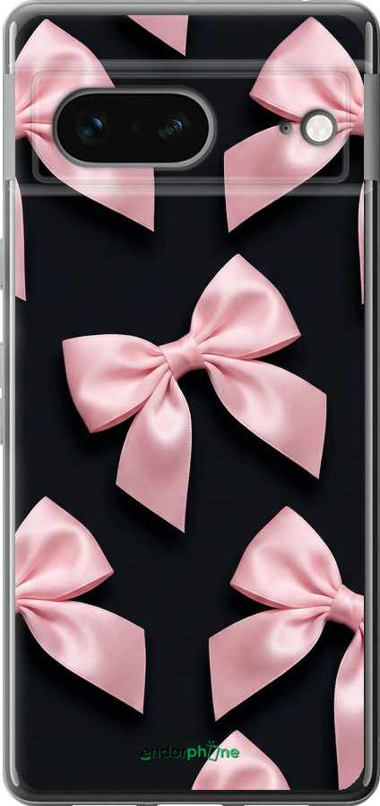 Силиконовый чехол Coquette Ribbons Dark Coquette для Google Pixel 7 - 6767u-2839 изображение 