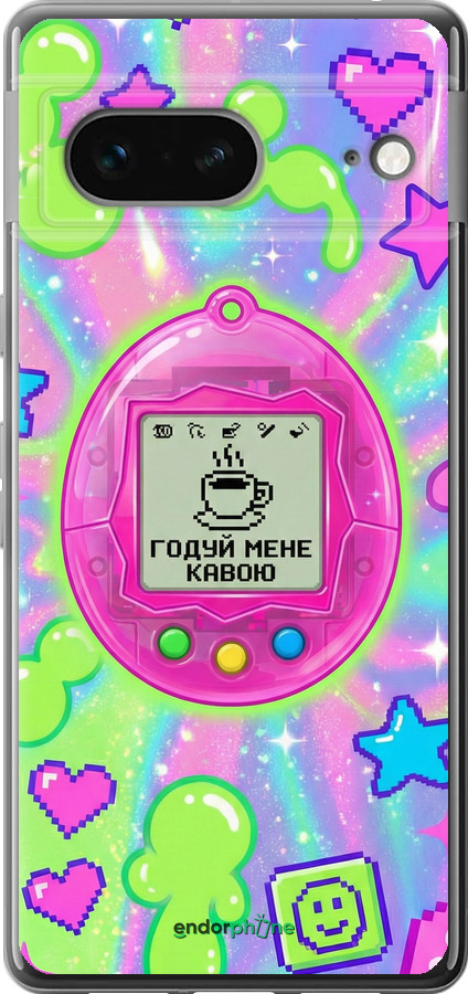 Силіконовий чехол Y2K Aesthetic Retro Pet: Годуй мене кавою для Google Pixel 7 - 6784u-2839 изображение 