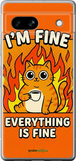 Силіконовий чехол Funny Cat для Google Pixel 7a - 6786u-3048 изображение 