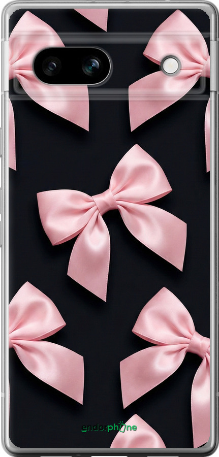 Силиконовый чехол Coquette Ribbons Dark Coquette для Google Pixel 7a - 6767u-3048 изображение 