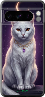 Силиконовый чехол Mystic White Cat Gothic Dark Purple Gold для Google Pixel 8 Pro - 6805u-3101 изображение 