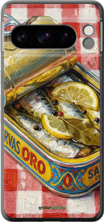 Силиконовый чехол Vintage Sardine Tin Phone для Google Pixel 8 Pro - 6772u-3101 изображение 