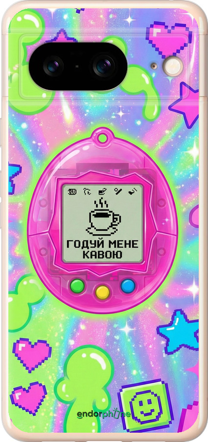 Силиконовый чехол Y2K Aesthetic Retro Pet: Годуй мене кавою для Google Pixel 8 - 6784u-3060 изображение 
