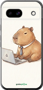 Силиконовый чехол 'Funny Capybara CEO Working' для Google Pixel 8A изображение 1