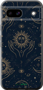 Силіконовий чехол Celestial Harmony: Sun & Moon Gold Mystic Pattern для Google Pixel 8A - 6778u-3406 изображение 