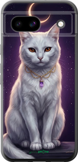 Силиконовый чехол Mystic White Cat Gothic Dark Purple Gold для Google Pixel 8A - 6805u-3406 изображение 