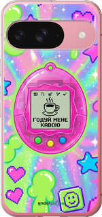 Силиконовый чехол Y2K Aesthetic Retro Pet: Годуй мене кавою для Google Pixel 9 5G - 6784u-3643 изображение 