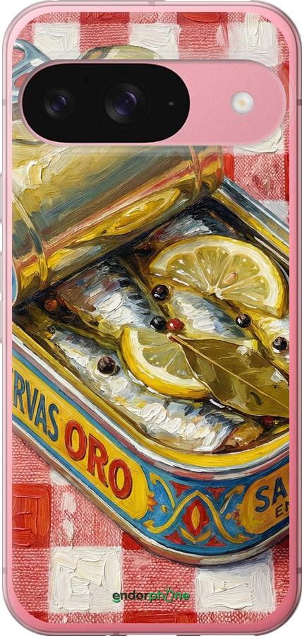 Силиконовый чехол Vintage Sardine Tin Phone для Google Pixel 9 5G - 6772u-3643 изображение 