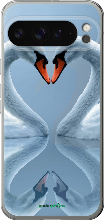 Силиконовый чехол Лебеди для Google Pixel 9 PRO XL - 6007u-3749 изображение 
