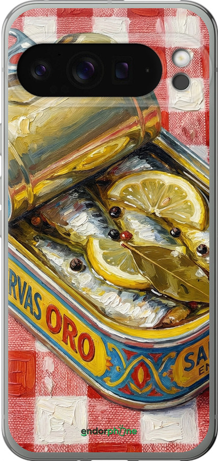 Силіконовий чехол Vintage Sardine Tin Phone для Google Pixel 9 PRO XL - 6772u-3749 изображение 