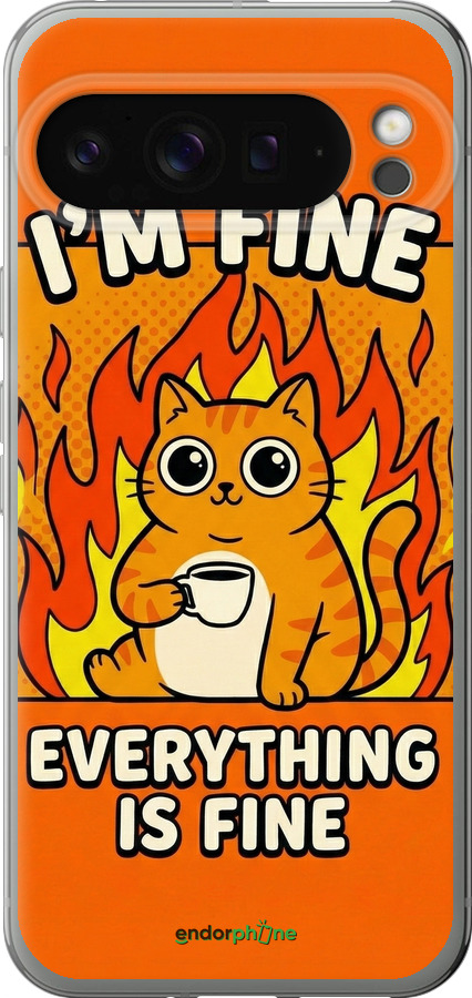 Силиконовый чехол Funny Cat для Google Pixel 9 PRO XL - 6786u-3749 изображение 