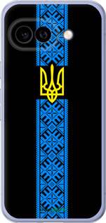 Силиконовый чехол Тризуб в вышиванке для Google Pixel 9A - 1158u-3899 изображение 