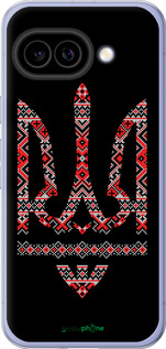 Силиконовый чехол Герб - вышиванка на черном фоне для Google Pixel 9A - 1196u-3899 изображение 