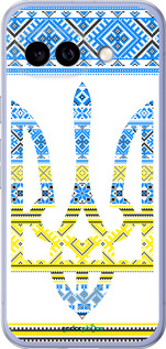 Силиконовый чехол Герб - вышиванка желто-голубая для Google Pixel 9A - 1197u-3899 изображение 