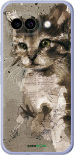 Силиконовый чехол Котёнок из пятен и линий для Google Pixel 9A - 119u-3899 изображение 