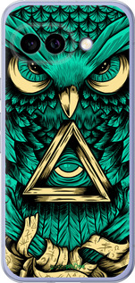 Силиконовый чехол Сова Арт-тату для Google Pixel 9A - 3971u-3899 изображение 