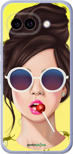 Силиконовый чехол Девушка с чупа-чупсом для Google Pixel 9A - 3979u-3899 изображение 