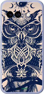 Силиконовый чехол Узорчатая сова для Google Pixel 9A - 4000u-3899 изображение 