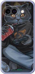 Силиконовый чехол gamer cat для Google Pixel 9A - 4140u-3899 изображение 