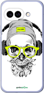 Силиконовый чехол Череп в очках и наушниках для Google Pixel 9A - 4144u-3899 изображение 