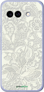 Силиконовый чехол Белое кружево для Google Pixel 9A - 4383u-3899 изображение 