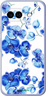 Силиконовый чехол Голубые орхидеи для Google Pixel 9A - 4406u-3899 изображение 