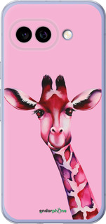 Силиконовый чехол Розовая жирафа для Google Pixel 9A - 4441u-3899 изображение 
