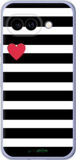 Силиконовый чехол Черно-белые полосы для Google Pixel 9A - 4461u-3899 изображение 