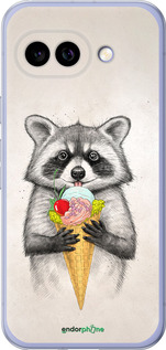 Силиконовый чехол Енотик с мороженым для Google Pixel 9A - 4602u-3899 изображение 