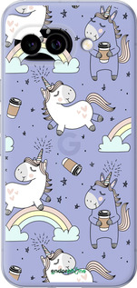 Силиконовый чехол Единорог и кофе для Google Pixel 9A - 4661u-3899 изображение 